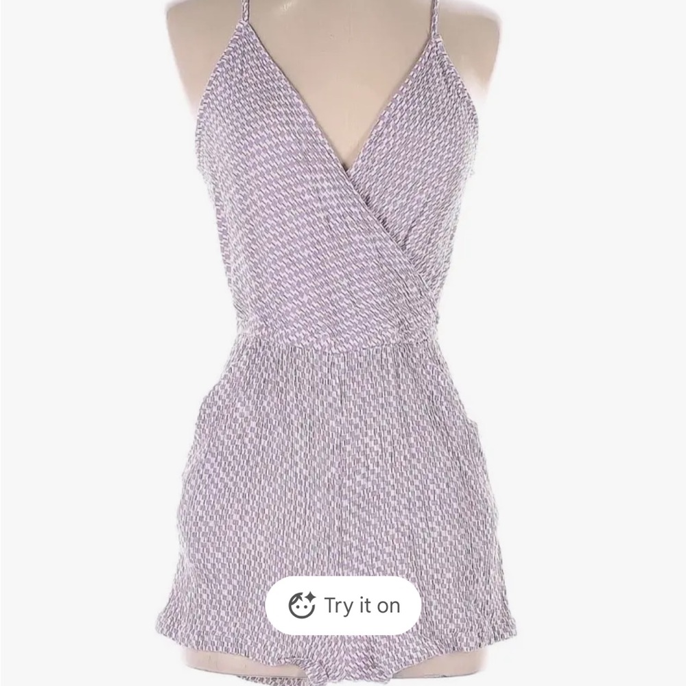 Market & Spruce Lavender and Peach Textured romper